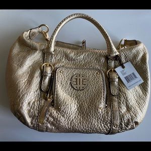 NWT Antonio Melani gold Ellie handbag
